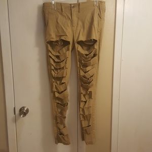 American eagle distressed khaki pants
